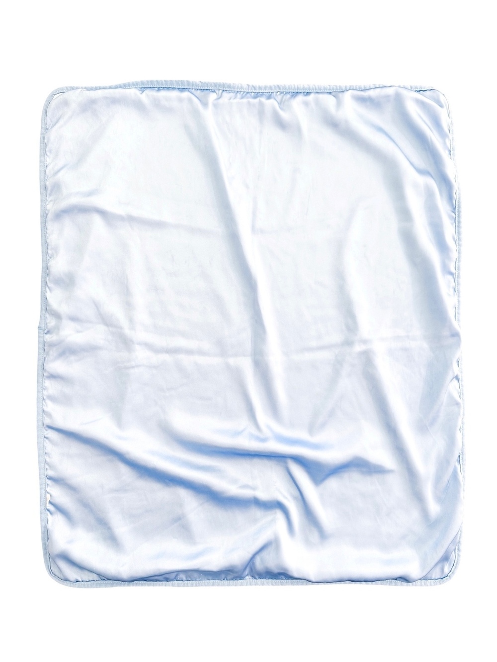 Thank Heaven for Little Boys Football Baby Blanket Blue White Embroidered - Picture 2 of 3